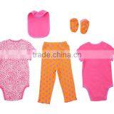 100% Cotton Autumn Europe 5pcs Rompers Suit Baby Clothing Sets thumbnail-3