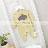 100% Cotton Pure Color Cute Printing Wholesale Baby Autumn Playsuit thumbnail-3