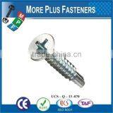 Made In Taiwan BDS Thread Type Countersunk Flat Head Cross Recessed Phillips Flat Head Self Drilling Screw thumbnail-6