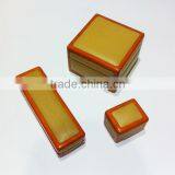 Round Corner Wooden Leather Jewelry Box Sets