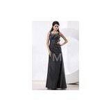 Silver Taffeta Celebrity Womens Party Dresses , Sleeveless / Floor Length thumbnail-1
