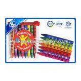8PCS Pen Shaped Non Toxic Kids Crayons Set In PVC Bag , Drawing Wax Multi Color Crayon