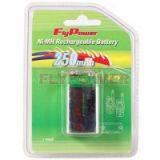 9.0V 250mAh Block Ni-MH Rechargeable Battery