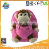 plush child backpack bag &plush monkey bag toy