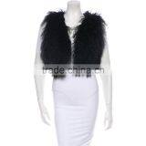 SJ209-01 SANDRAFUR High Quality Whole Skin Mongolian Tan Sheep Fur Vest Short Length Vest Long Fur thumbnail-2