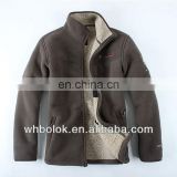 Factory wuhan mens polar fleece jacket thick winter softshell jacket