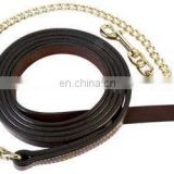 horse leather lead chain