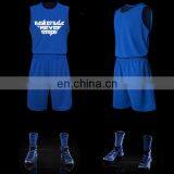 Plain Basketball Wear Double Side Blue Green Color Mesh Dry Fit Basketball Jersey thumbnail-5