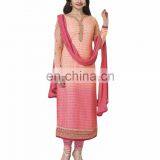 Decent Pink Colour Semi-Stitched Salwar Kameez Dress Material For Occasion Wear / New Arrival 2016 Dress Material(salwar Kameez) thumbnail-1