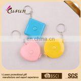 Round BSCI factory advertising key chain tape measure