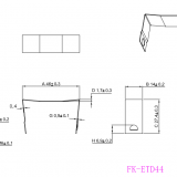 Power Transformer Clamp, Magnetic Core Fixing Buckle FK-ETD44 CLIP Steel Clamp Hardware thumbnail-2