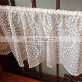 Embroidery Floral Sheer Curtains Door for Small Window Curtain thumbnail-2
