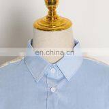 TWOTWINSTYLE Patchwork Hit Color Lapel Collar Long Sleeve Large Size Casual Blouse Female thumbnail-3