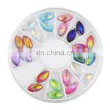 High Quality AB Color Nail Rhinestones Charm Horse eye Nail Accessories Decorations