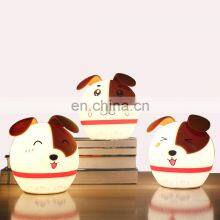 Lovely Puppy Dog Shape Table LED Night Light Bedroom Silicone Decorative Lighting Indoor Lamp for Kids Toilet Livingroom Deco