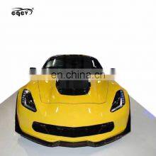 Carbon Fiber Front Lip for Chevrolet Corvette C7 Side Skirts Rear Trunk Spoiler thumbnail-1