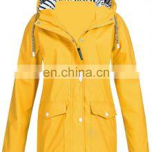 Manufacturer Customized Brand Printing/embroidered Women's Mid-length Loose Large Size Windproof Raincoat Jacket Crop Top thumbnail-5