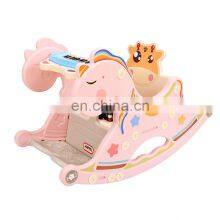 Cheap Baby Musical Toddler Walker Kids Games Children Plastic Unicorn Ride on Rocking Horse for Sale thumbnail-1