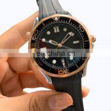 OMG Top Custom Logo Automatic Mechanical Movement Watch 904L Stainless Steel Rubber Strap Mechanical Watch thumbnail-2