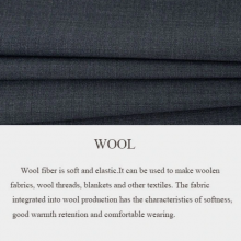 High Quality Formal Suits Suiting Fabric 100% Wool Fabric Worsted Wool Fabric 180gsm thumbnail-3