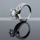Best Buy One Stone Deluxe Marriage Gift Luxury CZ Jewelry Proposal Engagement Ring thumbnail-3