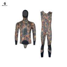 Neoprene 3mm-5mm Camo Wetsuit Spearfishing Camouflage Suit Antiwear Pad on Chest Clothing CR thumbnail-4