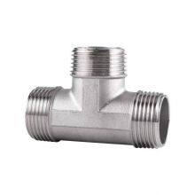 Stainless Steel Male Thread Tee, Investment Casting Water Pipe Fittings, Thickened pt Pipe Fittings Joints, Available in 3/8