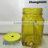 460ml Colored Beer Drinking Glass Cup/mug With Handle Glass Mason Jar thumbnail-3