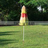 Outsunny Outdoor Straw Beach Patio Umbrella Parts Stand Mixed Color Umbrella Promotional thumbnail-5