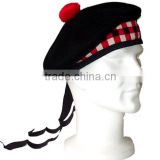 Scottish Highland Blamoral Wool Cap With Dice