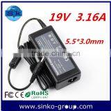 AC 100-240V 1.5A 50-60Hz Factory Price Oem Switching Laptop Adapter for Samsung 19v 3.16a 5.5*3.0mm thumbnail-1