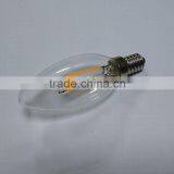 China Manufacturer Led Filament Light 100-240v Base E14 E12 Led Candle Light