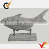 Shabby Chic Wood Fish Decor thumbnail-1