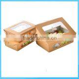 Eco Friendly Kraft Paper Salad Packing Box With Pvc Window thumbnail-3