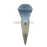 Sky Blue Glass Crystal Diamond Wine Bottle Stopper thumbnail-1