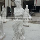 Life-Size White Marble Jade Sculptures for sale