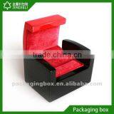 Wooden Suede Chair Ring Boxes