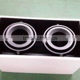 2 Head White Mix Black Surface Mounted Lighting Fixture Square Fixtures mr 16