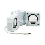 mini foldable amplified double speaker for ipod MP3 DVD player
