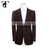 Top Quality New Design Functional Button Coffee Custom Velvet Suit