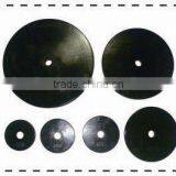 Black Rubber Coated Flat Plates Weight Plates for Sale thumbnail-1