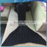Handmade Knitted Mermaid Tail Blanket Crochet Wrap Mermaid Blanket Crochet Pattern thumbnail-3