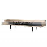 Modern Style Oak Veneer Wooden tv Cabinet With Showcase Designs for European thumbnail-2