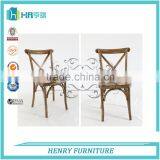 French Style Oak X Cross Back Chair thumbnail-3