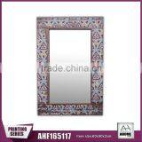 Oblong Shape Antique MDF Mirror Frame With Paper Printing