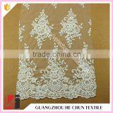 HC-5693-1 Hechun Sew Bling Crystal Beaded Austrian Bridal Lace Fabric for Evening Gown thumbnail-2