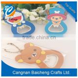 lovely cute cheap animal bottle openers with high quality of key ring accessory for handbags and clothes in cartoon sizes
