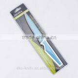 KP1401UDB New Designed Double Blister Packing Non-stick Color Coating 5 Inch Utility Colored Kitchen Knife With Knife Sheath thumbnail-1