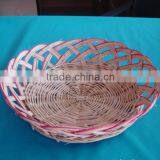 Round Hollow Bamboo Household Draining Basket thumbnail-1