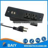 High Quality Hot Sale 3 Meter Plug Wire Conference Table Power Outlets Plugs thumbnail-2